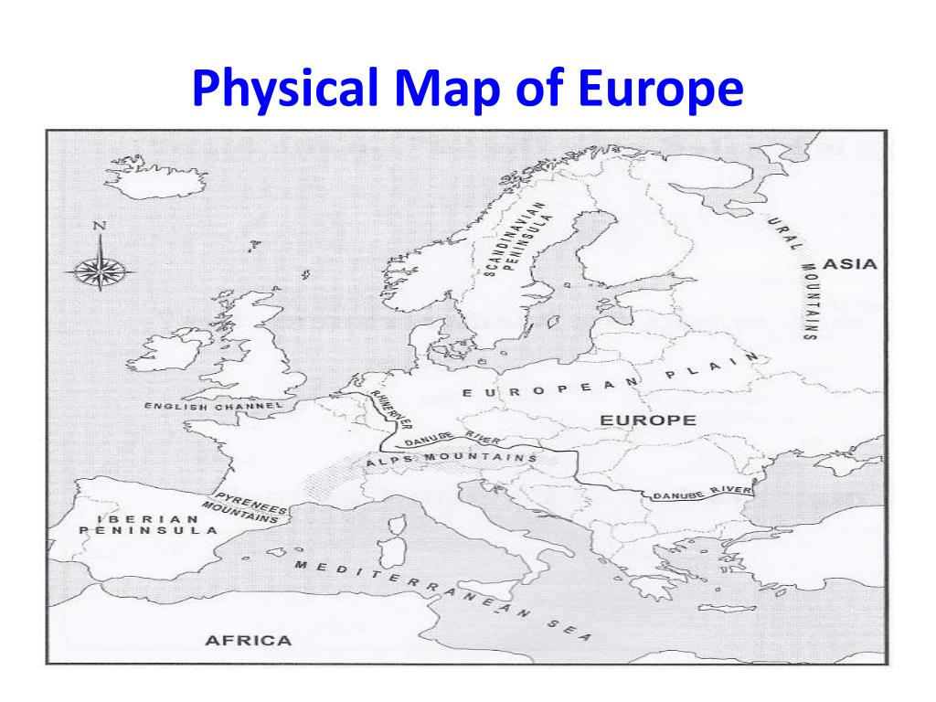 europe physical map seine river