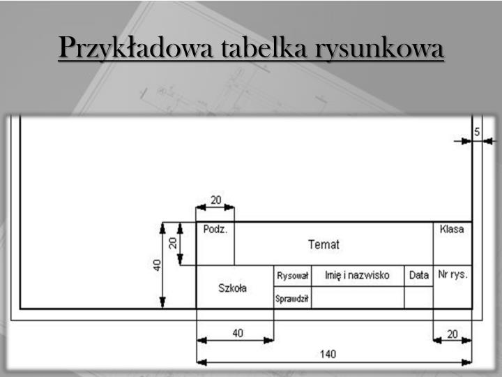 Przygotuj Kartkę Formatu A4 Z Tabliczką Rysunkową PPT - DOKUMENTACJA BUDOWLANA PowerPoint Presentation - ID:5392970