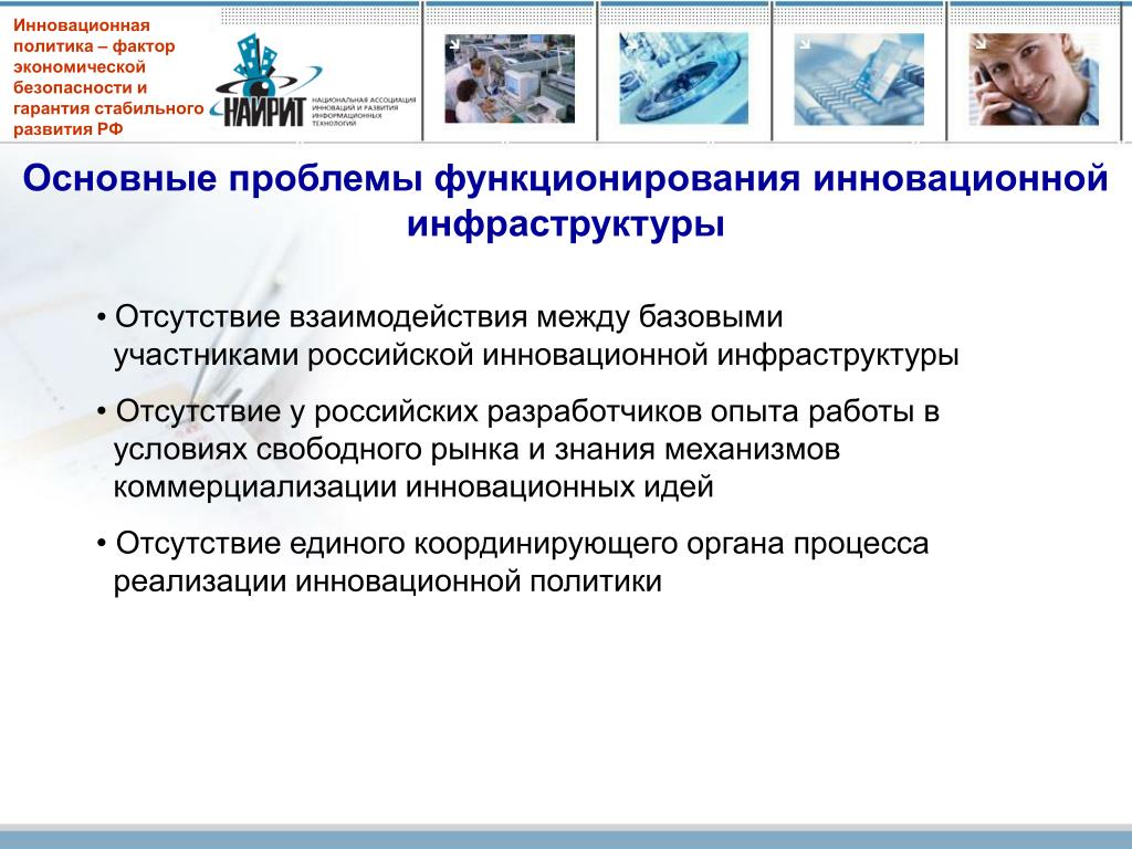 Проблема инноваций в организации. Инновационная инфраструктура. Проблемы инновационной политики. Формирование и развитие инновационной инфраструктуры.