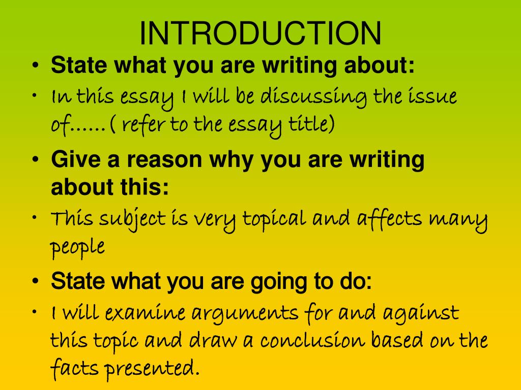 how to write an intro for a discursive essay