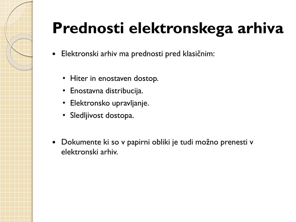 PPT - Elektronski arhiv PowerPoint Presentation, free download - ID:5395143
