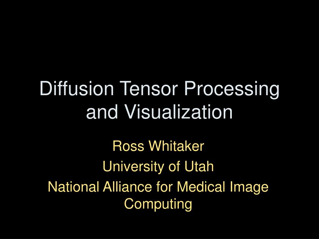 PPT - Diffusion Tensor Processing and Visualization PowerPoint