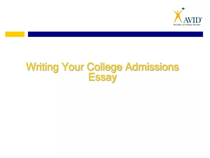Application essay writing ppt