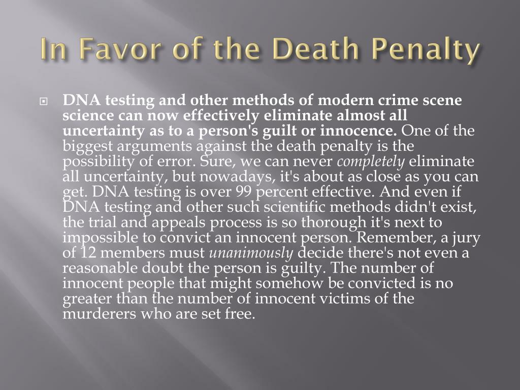 death penalty essay in favor