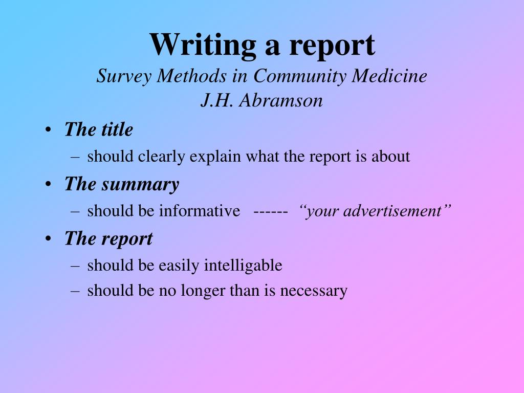 Survey method Survey method