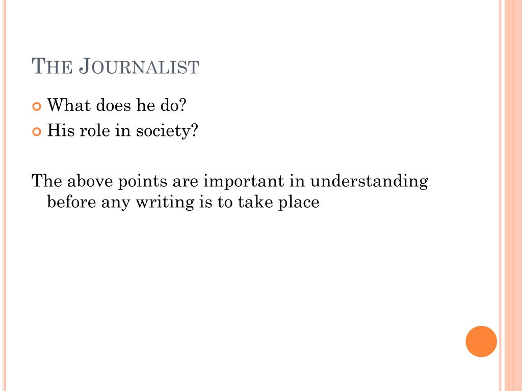 introduction to journalism assignments