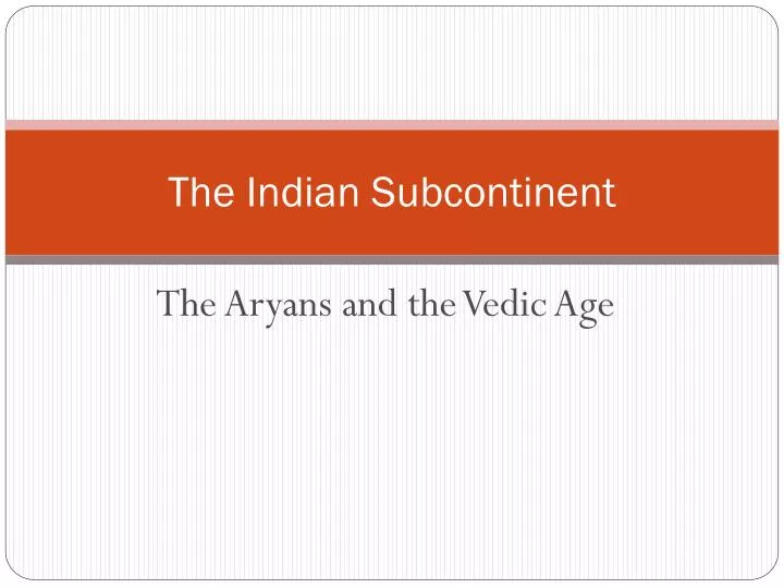 the indian subcontinent n.