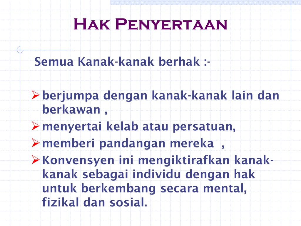 Ppt Sesi 3 1 3 Hak Asasi Kanak Kanak Powerpoint Presentation Free Download Id 5400864