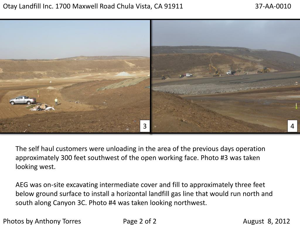 PPT Otay Landfill Inc. 1700 Maxwell Road Chula Vista, CA 91911 37AA