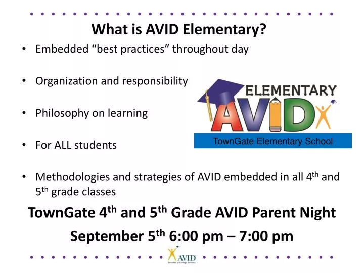 PPT What is AVID Elementary? PowerPoint Presentation, free download