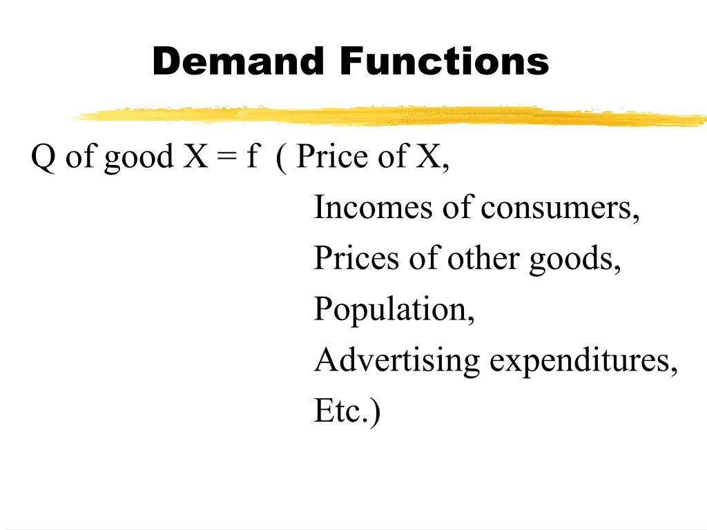 assignment of demand function