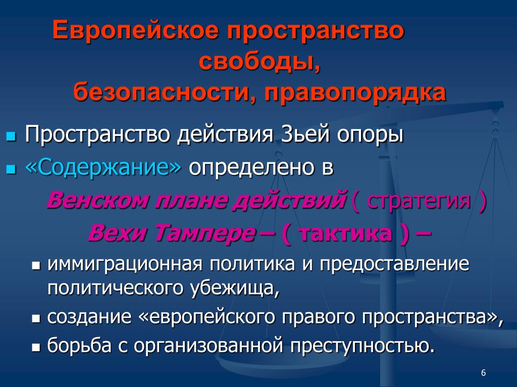 Действие в пространстве. Пространства свободы безопасности и правопорядка. Пространственной свободы. Европеская конверсия прво гражданско и Полит.