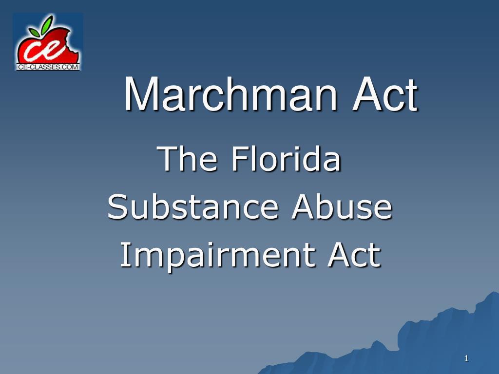 PPT Marchman Act PowerPoint Presentation Free Download ID 5405088