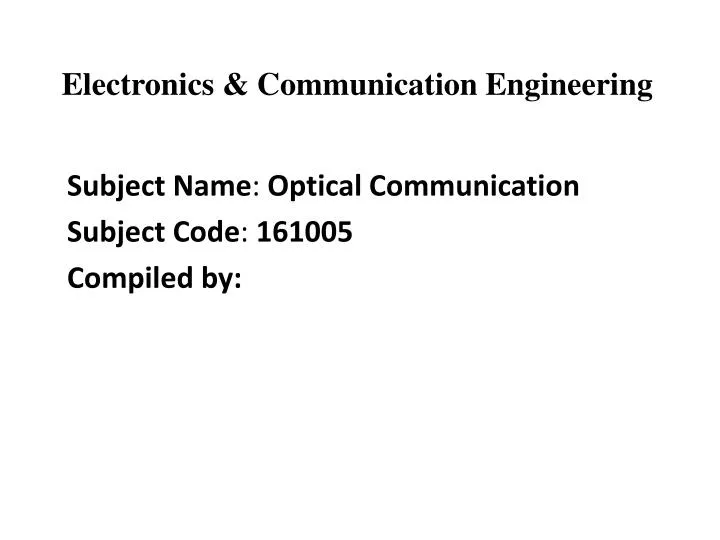 electronics and communication engineering ppt presentation topics