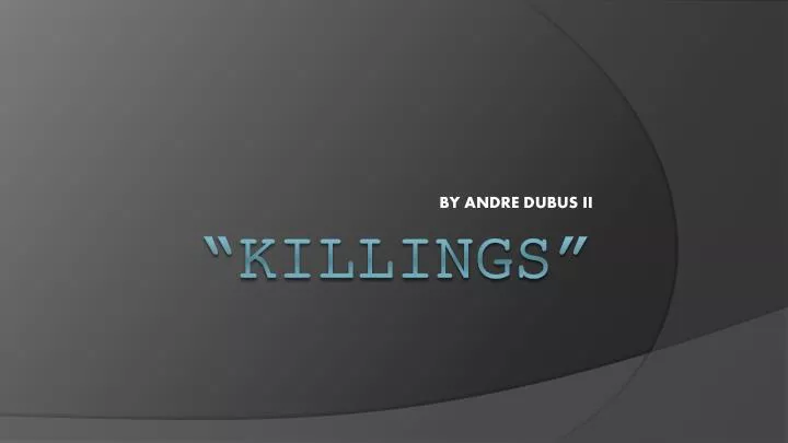 killings andre dubus full story