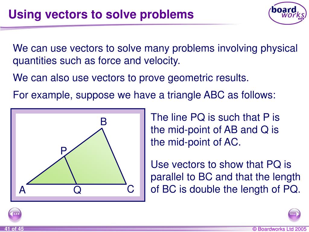 problem solving on vectors