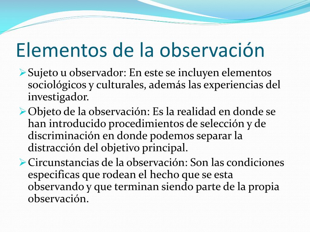 Ppt La Observacion Powerpoint Presentation Free Download Id5407273