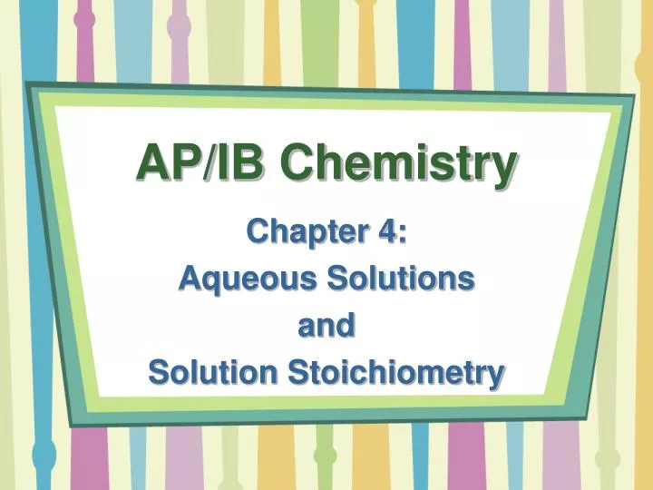 ap ib chemistry n.