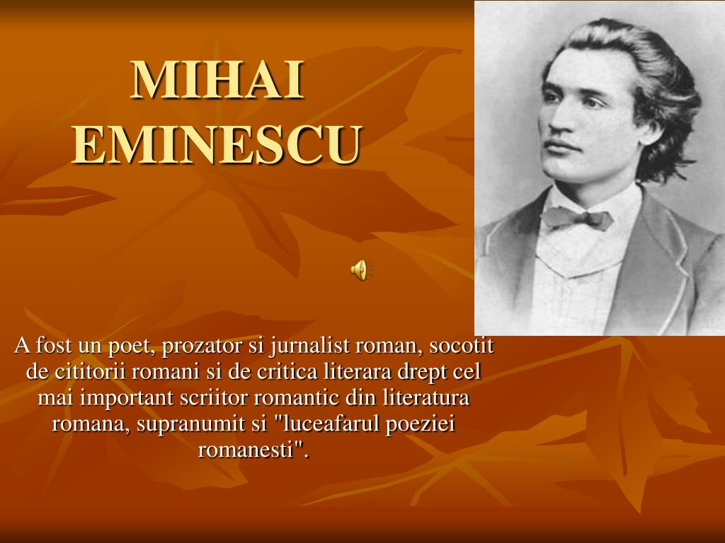 PPT - MIHAI EMINESCU PowerPoint Presentation, free download - ID:5408178