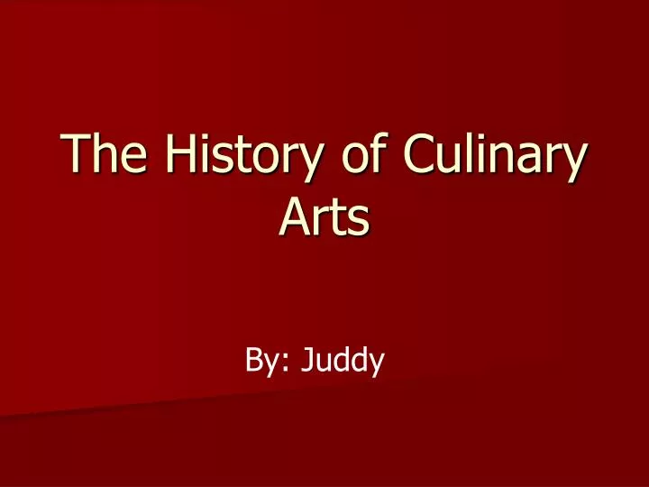 the history of culinary arts n.