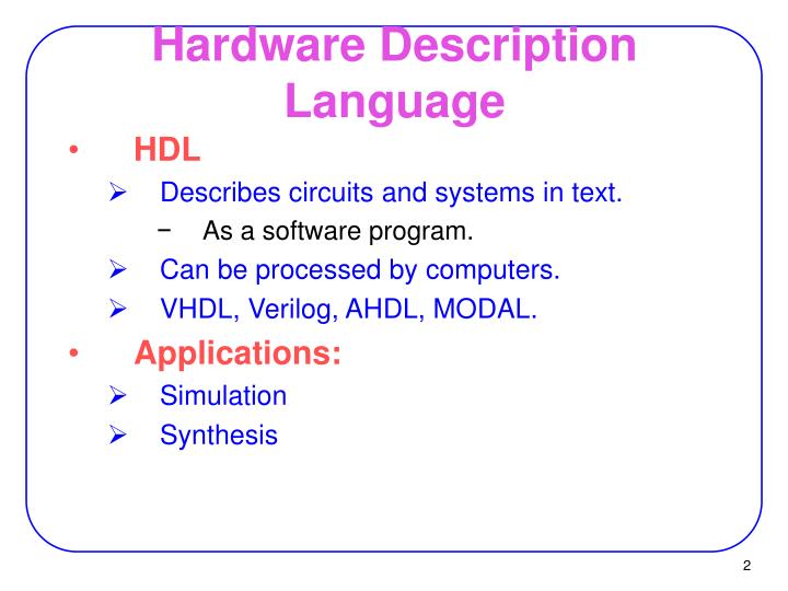 PPT Hardware Description Language PowerPoint Presentation ID5408879