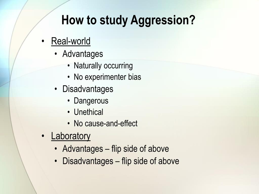 case study 9 conditioning aggression