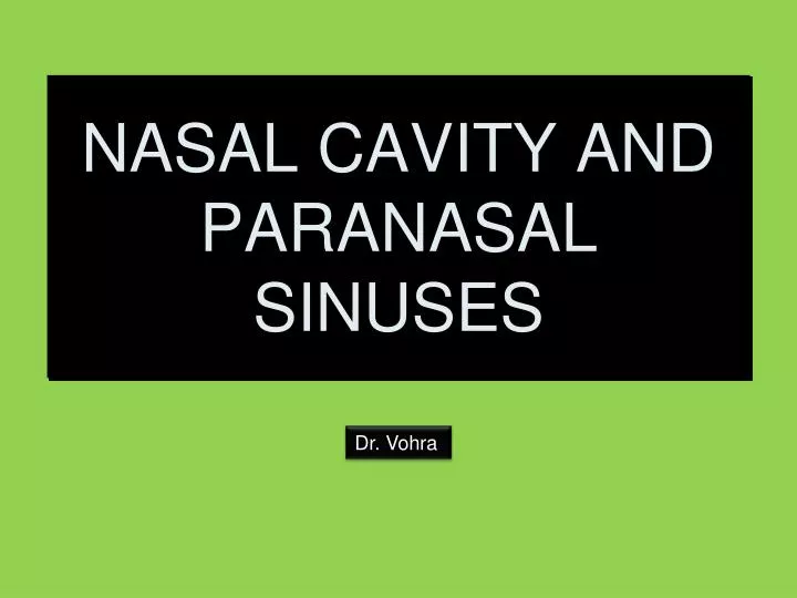 Ppt Nasal Cavity And Paranasal Sinuses Powerpoint Presentation Free Download Id