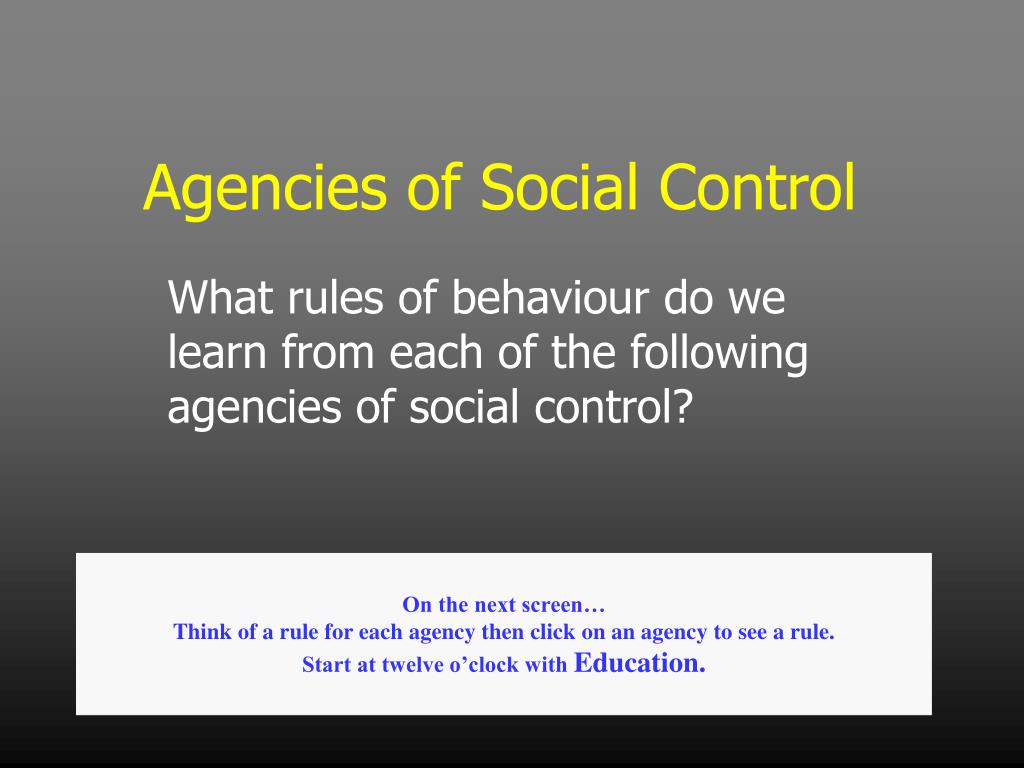 agencies of social control ppt
