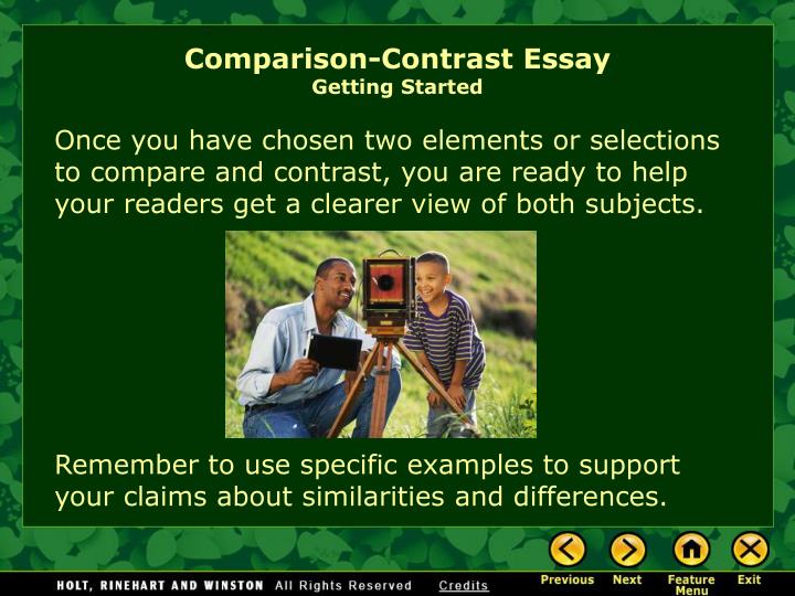 comparison and contrast essay powerpoint presentation comparison and contrast essay powerpoint presentation