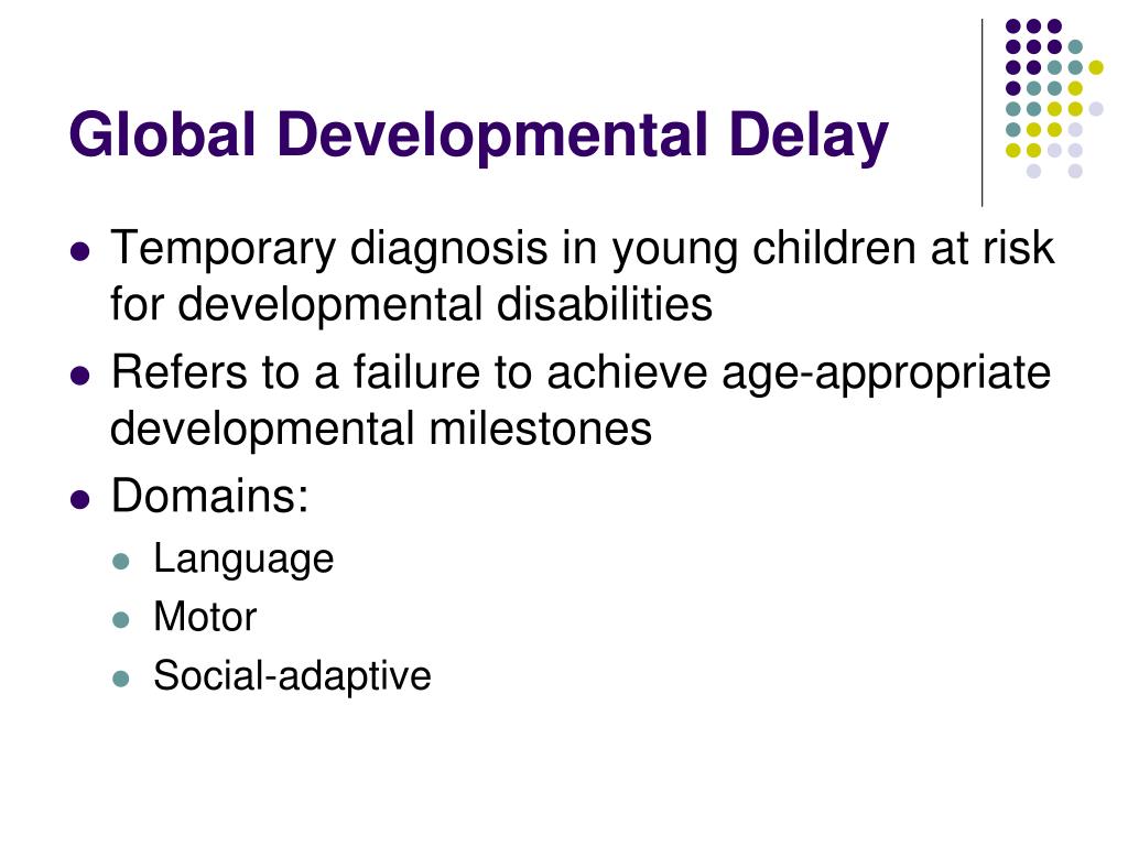 global developmental delay presentation