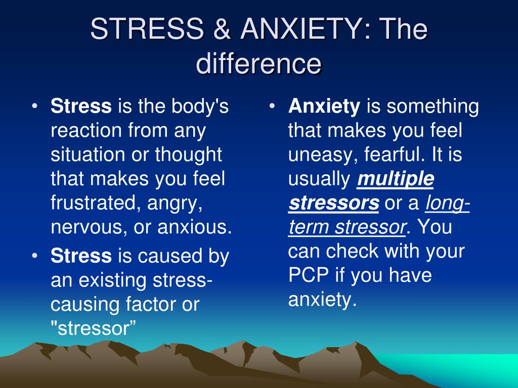 presentation on stress and anxiety