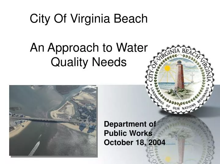 city of virginia beach an approach to water quality needs n.