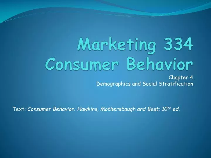 consumer behavior and marketing strategy ppt