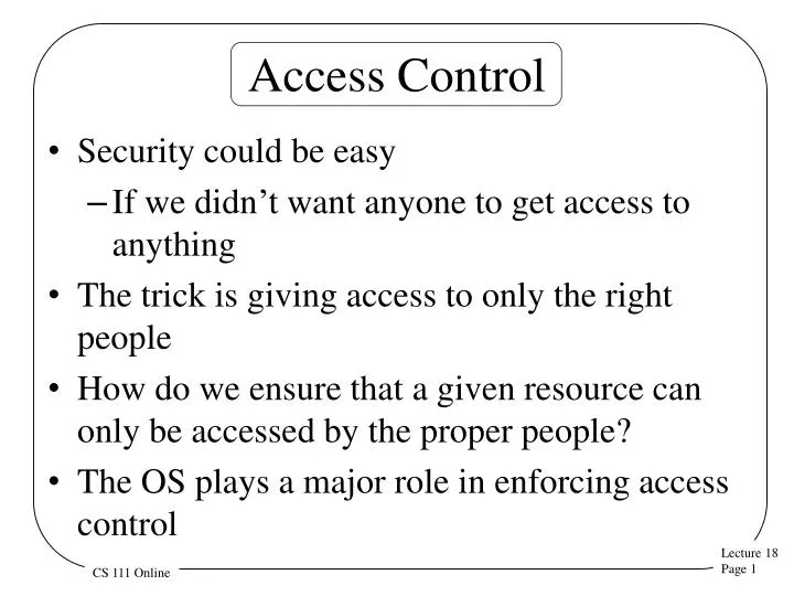 explain mandatory access control