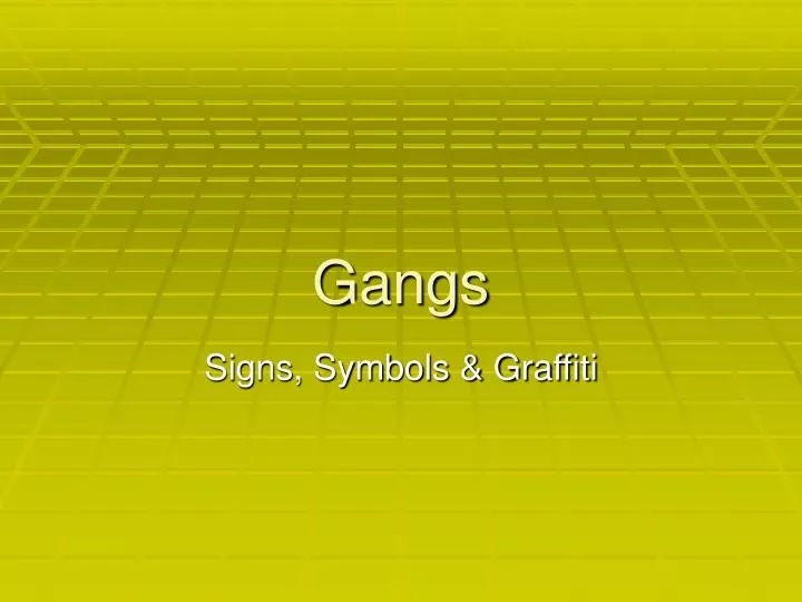 gangs n.