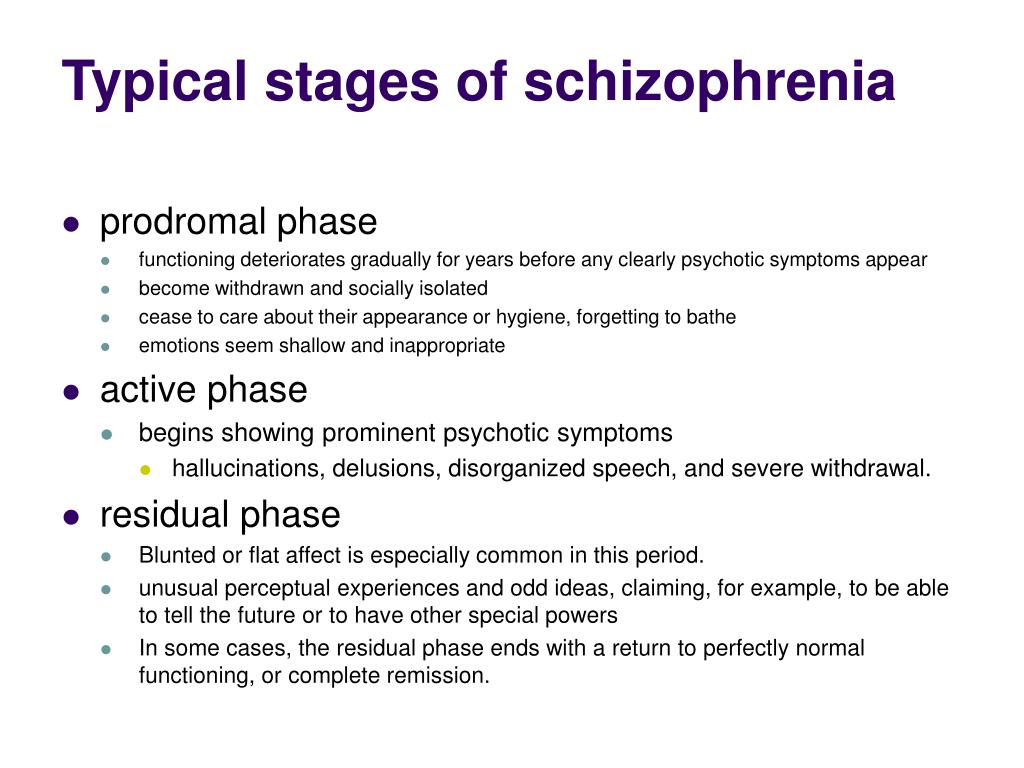 clinical presentations of schizophrenia