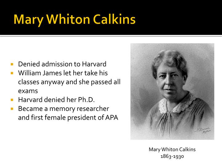 who is mary whiton calkins