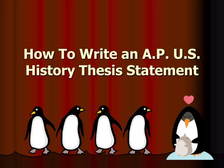 how to write a historical thesis statement
