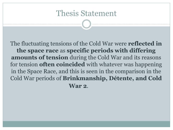 thesis statement cold war