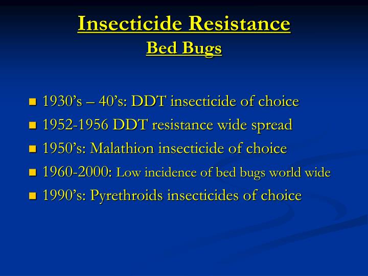 insecticide resistance bed bugs n