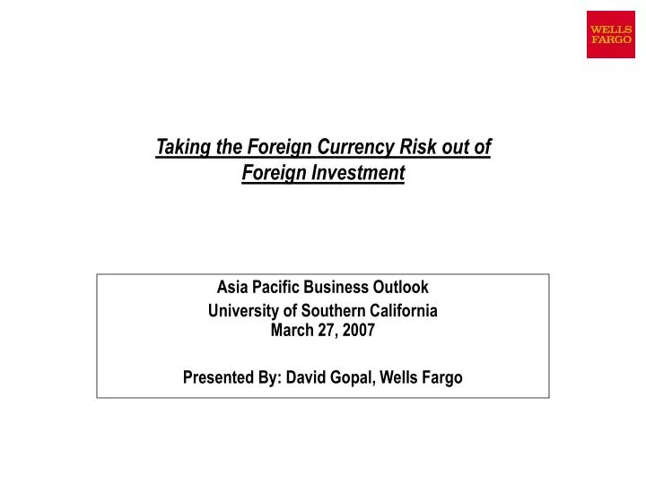 Ppt Taking The Foreign Currency Risk Out Of Investment Ppt Taking The Foreign Currency Risk
