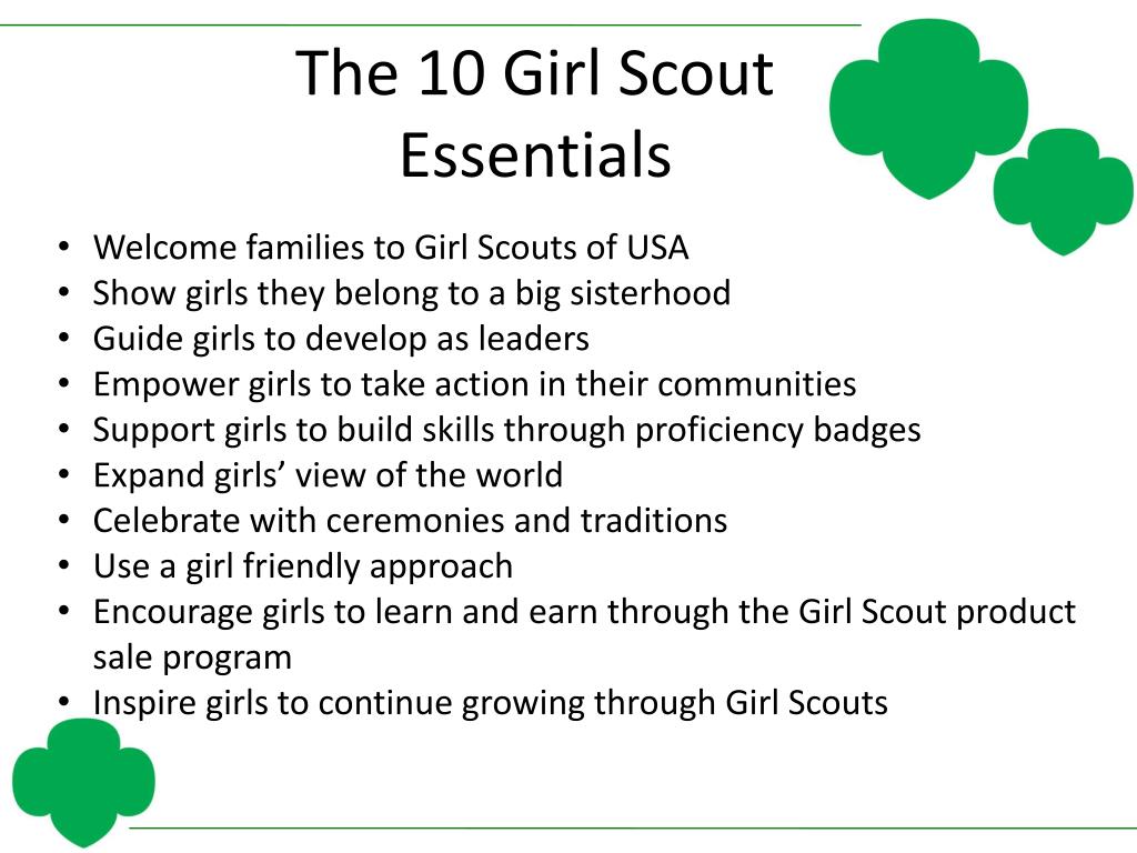 PPT - The 10 Girl Scout Essentials PowerPoint Presentation, free