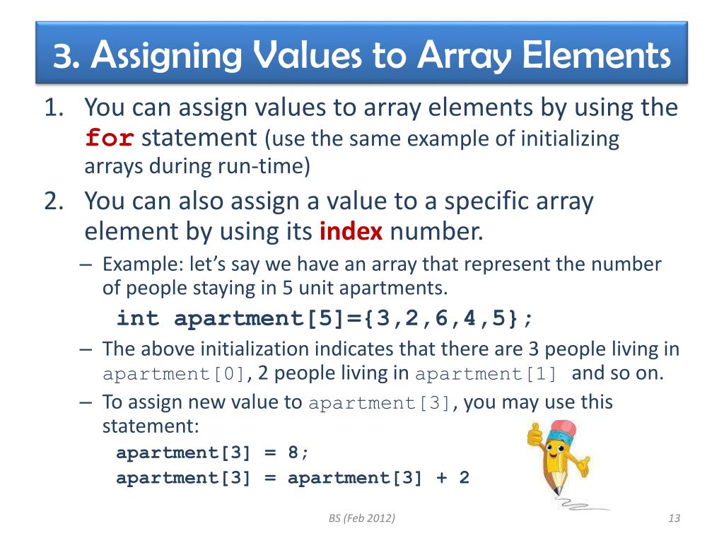 assign value with array