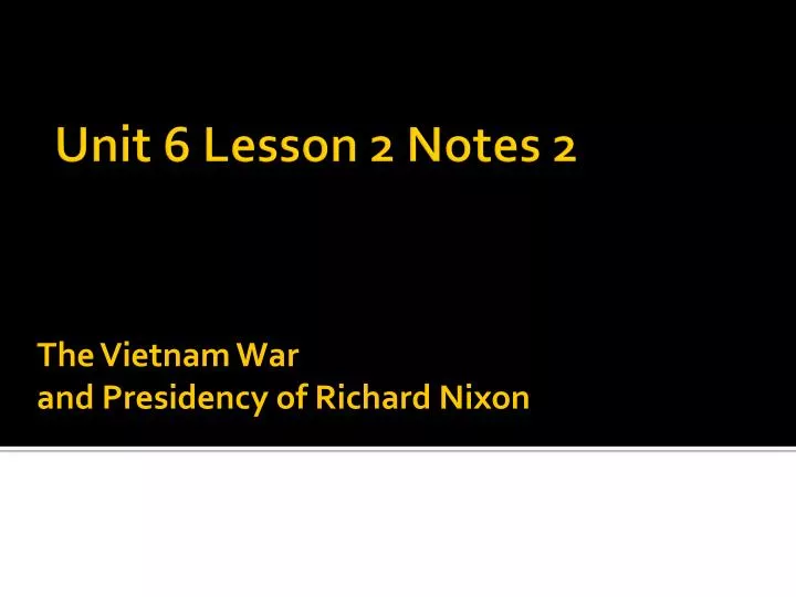 the vietnam war and presidency of richard nixon n.