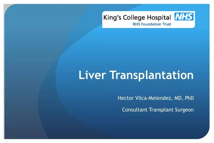 liver transplantation n.