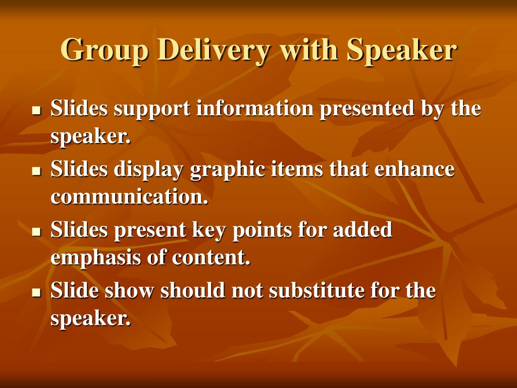 types of presentation delivery