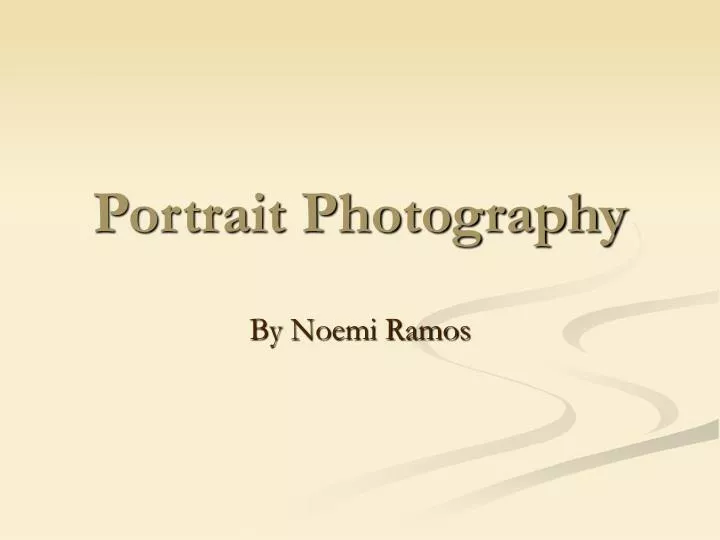 portrait photography n.