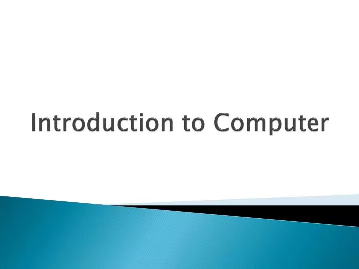 PPT - Introduction to Computer PowerPoint Presentation, free download ...