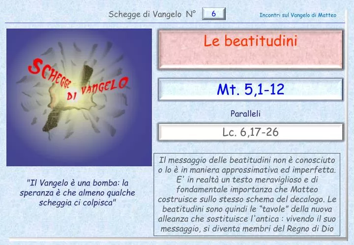 PPT - Le beatitudini PowerPoint Presentation, free download - ID:5418889