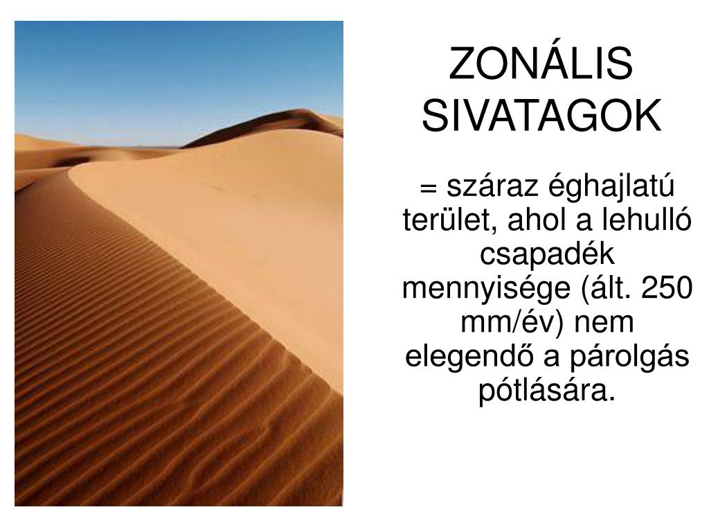 PPT - ZONÁLIS SIVATAGOK PowerPoint Presentation, free download - ID:5419429